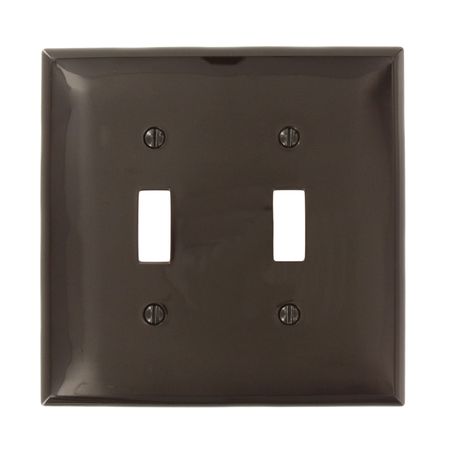 LEVITON WALLPLATES 2 GANG TGLE MID WLPLT BROWN PJ2